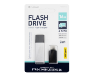 PLATINET X-Depo 32GB USB + Type-C Adapter SILVER PMFEC32S - 1439794 - zdjęcie 2
